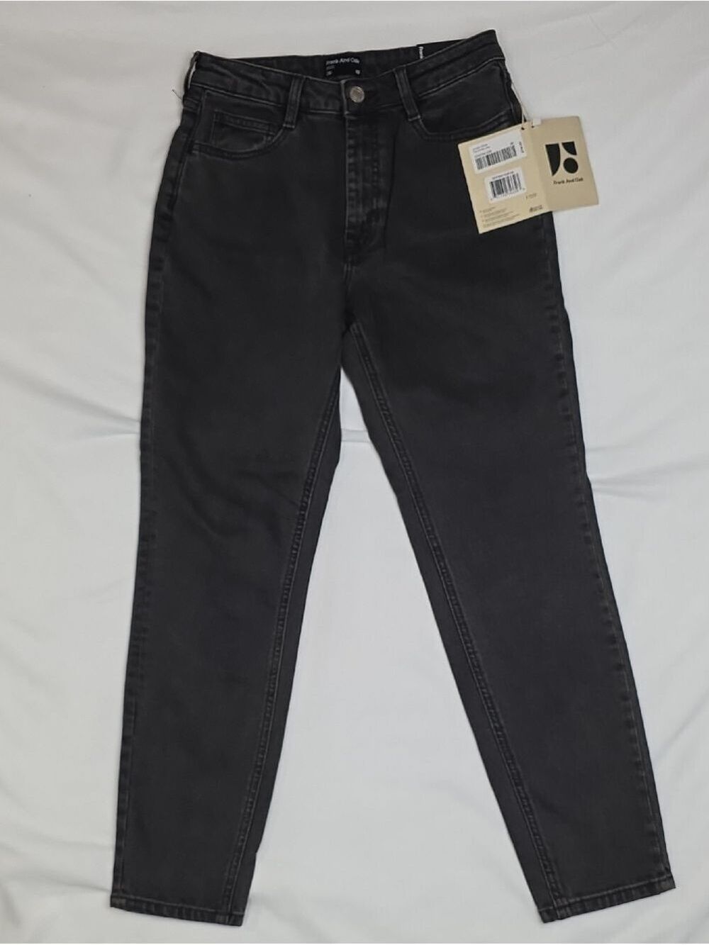 Frank & Oak High-Rise Black Slim Taper Jeans 26